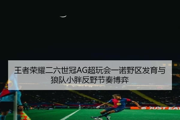 王者荣耀二六世冠AG超玩会一诺野区发育与狼队小胖反野节奏博弈